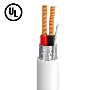 Security Alarm Cable – 2 Cores, Stranded, Foil Shielded, Bare Copper, UL Certified